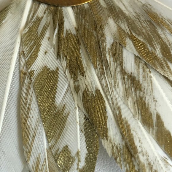 LAMANI SF Handcrafted Feathers Statement Earrings - Picture 3 of 6